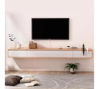 ZFGOJNBH Mueble de TV de Pared para Sala de Estar, Mueble Flotante con Dos cajones, Mueble de TV suspendido de Madera, Consola Multimedia (B, 180 cm/70,9 Pulgadas)