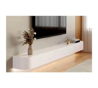 ZFGOJNBH Mueble de TV Flotante con gabinetes de Almacenamiento y Puertas abatibles. Moderno Centro de Entretenimiento de Madera para Sala de Estar y Dormitorio. Consola Multimedia montada en la Pared