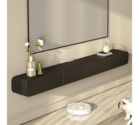 ZFGOJNBH Mueble de TV Flotante de Madera Maciza con 2 cajones, Consola Multimedia de Pared para el hogar y la Oficina, Estante Colgante para TV, Centro de Entretenimiento de 63 Pulgadas (Color: A, ta