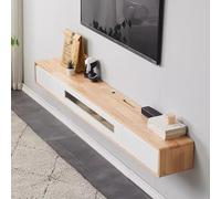 ZFGOJNBH Mueble de TV Flotante de Madera Maciza, Mueble de TV de Pared, Mueble suspendido para Sala de Estar, Mueble de TV Flotante, Mueble de TV con Almacenamiento, Dos cajones (120 cm/47,2 Pulgadas