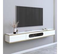 ZFGOJNBH Mueble de TV Flotante Moderno para Montar en la Pared con cajones de Almacenamiento, Centro de Entretenimiento Flotante, Estante de Audio/Video con Puerta abatible, Consola de TV Flotante pa