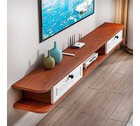ZFGOJNBH Mueble de TV para Colgar en la Pared, Centro Multimedia de Madera Maciza, Unidad de Entretenimiento Flotante para Sala de Estar, Dormitorio, decodificador de TV, 120 cm de Profundidad y 100