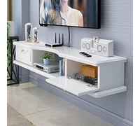 ZFGOJNBH Mueble de TV para Sala de Estar, estantería Flotante, Estante de Almacenamiento de Pared, Estante Abierto con cajones, 120 cm (Ancho) y 120 cm (Alto).