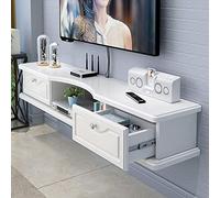 ZFGOJNBH Mueble de TV para Sala de Estar, estantería Flotante, Estante de Almacenamiento de Pared, Estante Abierto con cajones, 120 cm