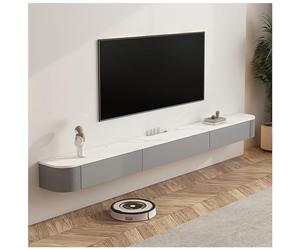 ZFGOJNBH Mueble Flotante para TV de Pared con Compartimento de Almacenamiento y estantes para Entretenimiento, Consola Multimedia, diseño Moderno para Sala de Estar.