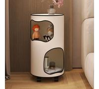 ZFGOJNBH Mueble mesita de Noche Minimalista Mesas auxiliares Redondas Dormitorio Fabricado en PVC Engrosado, Material Mesita de Noche Redonda Moderna Mesilla de Noche Estrecha Mueble pequeño Mueble d