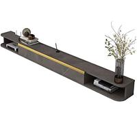 ZFGOJNBH Muebles de TV, enrutadores, proyectores, Consolas de Juegos, Muebles de TV de Pared con Orificios para Cables, adecuados para Sala de Estar y dormitorio/blanco/140 cm/gris/101 cm