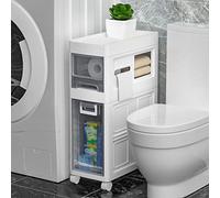ZFGOJNBH Pequeño Mueble de baño esquinero, Mueble de baño Delgado, Ideal para portarrollos de Papel higiénico, fácil de Montar.