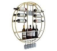 ZFGOJNBH Portabotellas De Vino Redondo Moderno Botellero Montado En La Pared, Organizador De Estante Flotante para Vino para El Hogar, Bar, Restaurante, Cocina, Estante De Almacenamiento De Vino De M