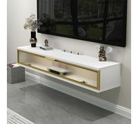 ZFGOJNBH Soporte de TV Flotante con cajones y Tapas abatibles, Centro de Entretenimiento de Pared, Consola Multimedia, Consola de TV Flotante de Pared, Mueble de TV Moderno de Pared para Sala de Esta