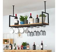 ZFGOJNBH Soporte para Copa de Vino de Techo: Estante para Vino Colgante, Estante para Vino de Metal para Techo, con 2 Tipos de Soporte para Vidrio, Estante para Copas de Vino para Copas Colgantes, pa