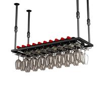 ZFGOJNBH Soporte para Copas de Vino Colgante, Soporte para Botellas de Vino Vintage, decoración de Techo, Estante para Copas de Vino, para Bares, restaurantes, cocinas, Soporte para Copas, estantes d