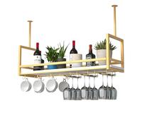 ZFGOJNBH Soporte para Plantas Colgantes: estantes de Almacenamiento en el Techo, Estante para vinos en el Techo, Estante para Copas de Vino Invertida de 1 Nivel, estantes flotantes para restaurantes