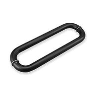 ZFGOJNBH Tiradores Modernos para Puertas de Vidrio, manijas de Doble Cara para Puerta de Ducha, manijas de Barra Doble, herrajes de 11/16/18 Pulgadas (Color: Negro, tamaño: 42,5 cm (16 3/4") x 40 cm)