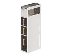 ZFGOJNBH Torre de Almacenamiento para baño con 2/3/4 cajones, Mueble Auxiliar móvil para Inodoro con cajones Transparentes y Ruedas, Carrito Estrecho para Espacios pequeños, armarios y Cocina. Instal