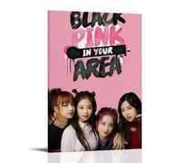 ZFHSFZ Blackpink - Paño de pintura al óleo para decoración de pared, impermeable, baño, cocina, dormitorio, pósteres desmontables, sin residuos, fácil de limpiar, 60 x 90 cm, estilo marco