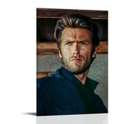 ZFHSFZ Clint Eastwood- Paño de pintura al óleo para decoración de pared, impermeable, para baño, cocina, dormitorio, pósteres desmontables, sin residuos, fácil de limpiar, estilo marco, 30 x 45 cm