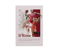 ZFHSFZ Derrick Rose - Paño para pintura al óleo para decoración de pared, impermeable, para baño, cocina, dormitorio, pósteres desmontables, sin residuos, fácil de limpiar, 40 x 60 cm, estilo sin