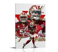 ZFHSFZ Fred Warner - Paño de pintura al óleo para decoración de pared, impermeable, para baño, cocina, dormitorio, pósteres desmontables, sin residuos, fácil de limpiar, 50 x 75 cm, estilo marco