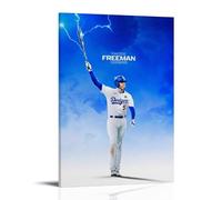 ZFHSFZ Freddie Freeman - Paño de pintura al óleo para decoración de pared, impermeable, para baño, cocina, dormitorio, pósteres desmontables, sin residuos, fácil de limpiar, 30 x 45 cm, estilo marco