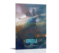 ZFHSFZ Godzilla King of The Monsters - Paño de pintura al óleo para decoración de pared, impermeable, baño, cocina, dormitorio, pósteres desmontables, sin residuos, fácil de limpiar, 20 x 30 cm