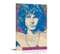 ZFHSFZ Jim Morrison - Paño de pintura al óleo para decoración de pared, impermeable, para baño, cocina, dormitorio, pósteres desmontables, sin residuos, fácil de limpiar, 50 x 75 cm, estilo marco