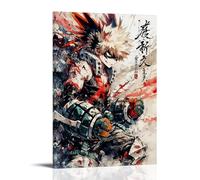 ZFHSFZ Katsuki Bakugou - Paño de pintura al óleo para decoración de pared, impermeable, para baño, cocina, dormitorio, pósteres desmontables, sin residuos, fácil de limpiar, 40 x 60 cm, estilo marco