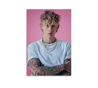 ZFHSFZ Machine Gun Kelly - Paño de pintura al óleo para decoración de pared, impermeable, baño, cocina, dormitorio, pósteres desmontables, sin residuos, fácil de limpiar, 40 x 60 cm, estilo sin marco