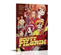 ZFHSFZ Scott Pilgrim Vs The World - Paño de pintura al óleo para decoración de pared, impermeable, baño, cocina, dormitorio, pósteres desmontables, sin residuos, fácil de limpiar, 60 x 90 cm, estilo