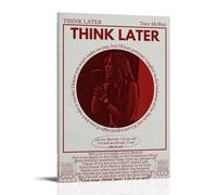 ZFHSFZ Tate McRae Think Later - Paño de pintura al óleo para decoración de pared, impermeable, baño, cocina, dormitorio, pósteres desmontables, sin residuos, fácil de limpiar, 30 x 45 cm, estilo marco