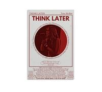 ZFHSFZ Tate McRae Think Later - Paño de pintura al óleo para decoración de pared, impermeable, baño, cocina, dormitorio, pósteres desmontables, sin residuos, fácil de limpiar, 20 x 30 cm, estilo sin