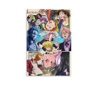 ZFHSFZ The Seven Deadly Sins - Paño de pintura al óleo para decoración de pared, impermeable, baño, cocina, dormitorio, pósteres desmontables, sin residuos, fácil de limpiar, 60 x 90 cm, estilo sin