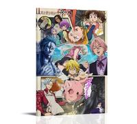 ZFHSFZ The Seven Deadly Sins - Paño de pintura al óleo para decoración de pared, impermeable, baño, cocina, dormitorio, pósteres desmontables, sin residuos, fácil de limpiar, 40 x 60 cm, estilo marco