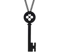 ZFHTJEKNCS Película de terror Collar de puerta secreta Dibujos animados Llave de llave con calavera Collar de calavera Regalo de pasador de libélula para mujeres