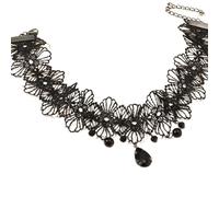ZFHTJEKNCS Vintag Classic Gothic Tattoo Lace Choker For Women Black Crystal Pendant Charm Choker Necklaces Boho Christmas Gift