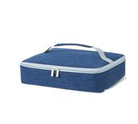 ZFIHAV Bolsa Almuerzo Bolsa de almuerzo portátil de tela Oxford Rectangular, gran capacidad, Picnic, Bento, aislamiento térmico de alimentos, contenedor de almacenamiento, 4 Uds.(Blue 35 * 25 * 10cm)