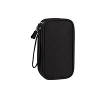 ZFIHAV Bolsa Organizadora De Cables Bolsa De Almacenamiento Cables Datos Doble Capa, Organizadora Viaje, Funda Transporte Portátil, Organizador Accesorios Digitales For Banco Energía(Black)