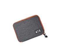 ZFIHAV Bolsa Organizadora De Cables Bolsa De Almacenamiento Cables Doble Capa, Cargador Auriculares, Organizador Dispositivos, Digital(A-L-Dark Gray)