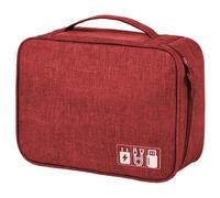 ZFIHAV Bolsa Organizadora De Cables Bolsa de Almacenamiento Cables, Organizador Digital Impermeable, Cargador línea Datos USB portátil, Bolsa, Viaje(Red)