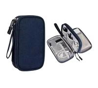 ZFIHAV Bolsa Organizadora De Cables Bolsa De Almacenamiento Productos Digitales Portátil Viaje, Organizador Cables Datos USB, Caja del Tesoro Carga Auriculares, 2 Uds(Blue)