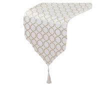 ZFIHAV Camino de Mesa con borlas for decoración de Mesa de Cena en casa, Hotel, Boda(Gold,33x210cm)