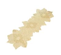 ZFIHAV Camino de Mesa de 2 uds., Camino de Mesa de Color sólido, Flores Irregulares for decoración de Mesa de Fiesta(Gold)