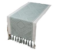 ZFIHAV Camino de Mesa geométrico, Bandera, Flecos, Mantel de té, Caminos de Mesa for decoración de Cubierta de Mesa de Comedor(33x140cm)