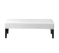 ZFIHAV Funda elástica for Banco, Cubierta de PU for Banco de Comedor, Protector Grueso for Muebles, Funda for Asiento de Piano(White)