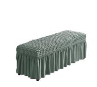 ZFIHAV Funda elástica for Banco for Comedor, Dormitorio, decoración del hogar, Fundas for sillas de Piano, Protector de Asiento Lavable(Green,2pcs)