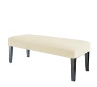 ZFIHAV Funda elástica for Banco, Funda for Taburete de Piano, Funda Larga for Asiento de Banco, Protector de Muebles for Dormitorio, hogar, decoración de Hotel, 2 uds.(Beige)