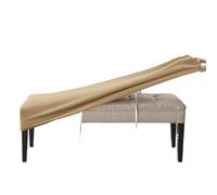 ZFIHAV Funda Rectangular for Banco de Comedor, Funda for Banco de Piano Todo Incluido de Color sólido, Funda elástica for Taburete otomano for Sala de Estar(Khaki,2pcs)