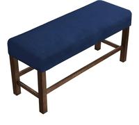 ZFIHAV Funda Suave for Banco for el hogar, Funda for Silla Simple de Color sólido, Taburete de Piano elástico Grueso, Funda for Silla de Banco, 2 uds.(Dark Blue)