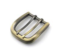 ZFIHAV Hebillas De CinturóN Hebillas de cinturón metal 6 piezas 40 mm con doble pasador y barra final mate cepillada, aptas for artesanía cuero 37 a 39 Para Hombre Y Mujer(Bronze)