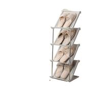 ZFIHAV Zapatero Plegable Zapatero apilable for Ahorro de Espacio, Organizador for Puerta Entrada, Muebles gabinete Multicapa for Sala Estar, 2 uds(Gray 4 Layers)